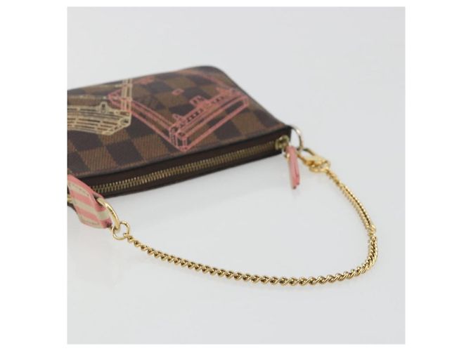 LOUIS VUITTON Damier Ebene Trunk Mini Pochette Accessoires N41433 Auth 192441A - vista 7