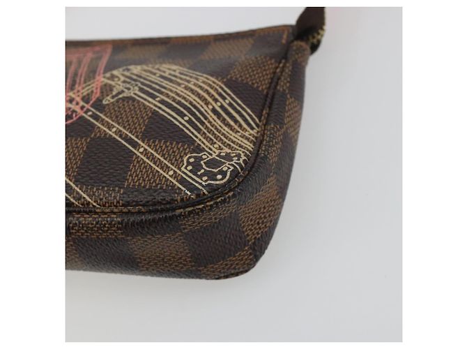 LOUIS VUITTON Damier Ebene Trunk Mini Pochette Accessoires N41433 Auth 192441A - vista 9