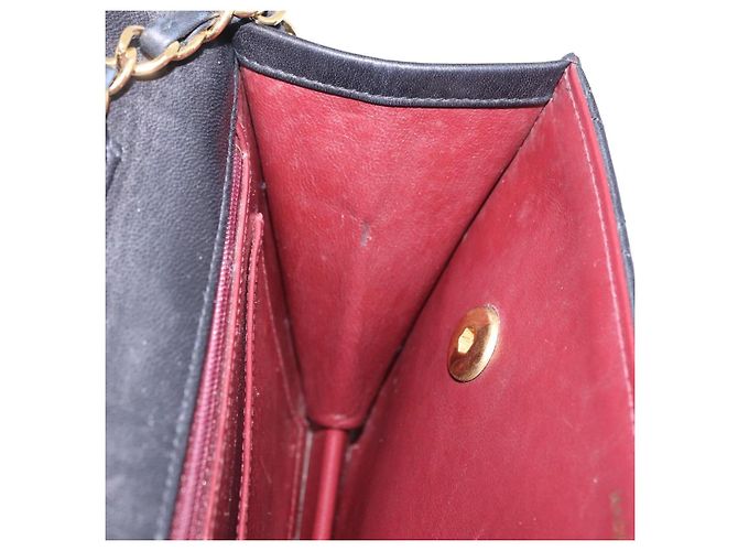 CHANEL Matelasse Chain Shoulder Bag Lamb Skin 2way Black Gold CC Auth 194687SAM Nero D'oro - vista 24