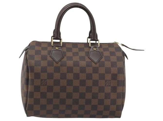 LOUIS VUITTON Damier Ebene Speedy 25 Hand Bag N41532 LV Auth 194137SAV - vista 2