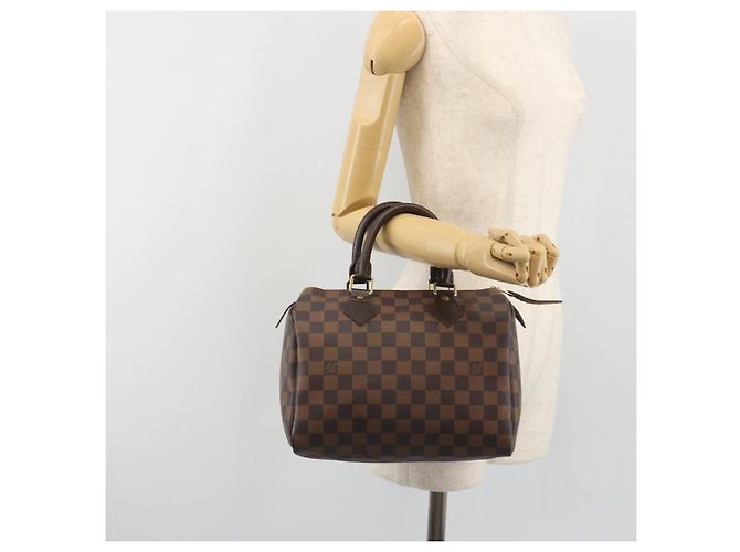 LOUIS VUITTON Damier Ebene Speedy 25 Hand Bag N41532 LV Auth 194137SAV - vista 22