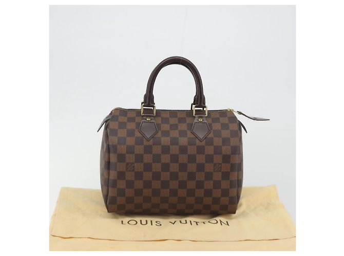 LOUIS VUITTON Damier Ebene Speedy 25 Hand Bag N41532 LV Auth 194137SAV - vista 23