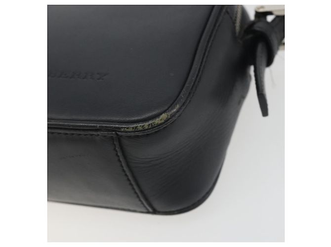 Borsa a Spalla BURBERRY in Pelle Nera Argento Auth BA14575 Nero - vista 10