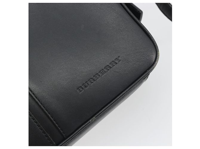 Borsa a Spalla BURBERRY in Pelle Nera Argento Auth BA14575 Nero - vista 14