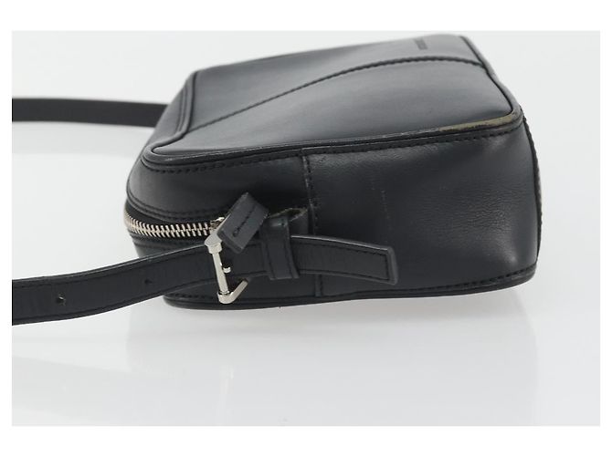 Borsa a Spalla BURBERRY in Pelle Nera Argento Auth BA14575 Nero - vista 5