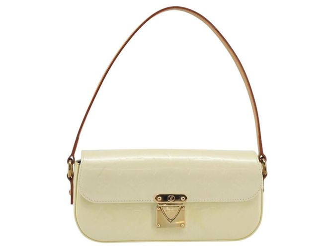 LOUIS VUITTON Monogram Vernis Malibu Street Bag Perle M91507 LV Auth 193921A - vista 13