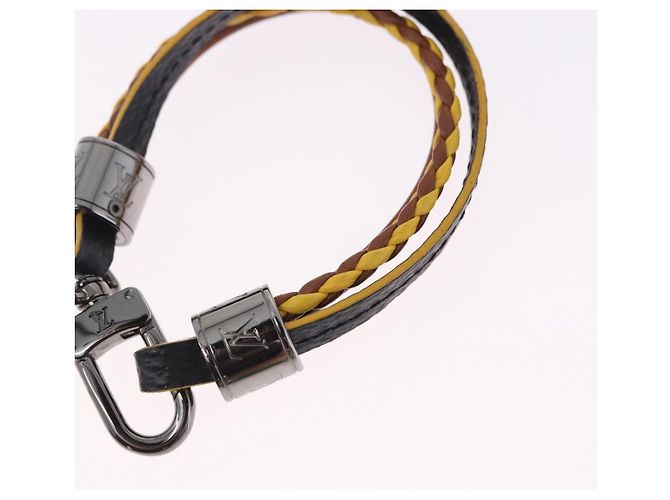 Bracciale LOUIS VUITTON LV Treble in pelle marrone M6423 LV Auth 193607A - vista 9