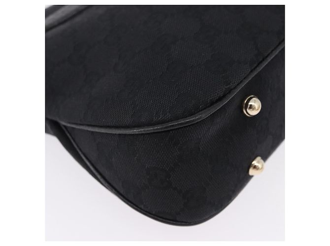 Borsa a Spalla GUCCI Bamboo in Pelle Nera e Oro 137378 Auth 194670V Nero D'oro - vista 10