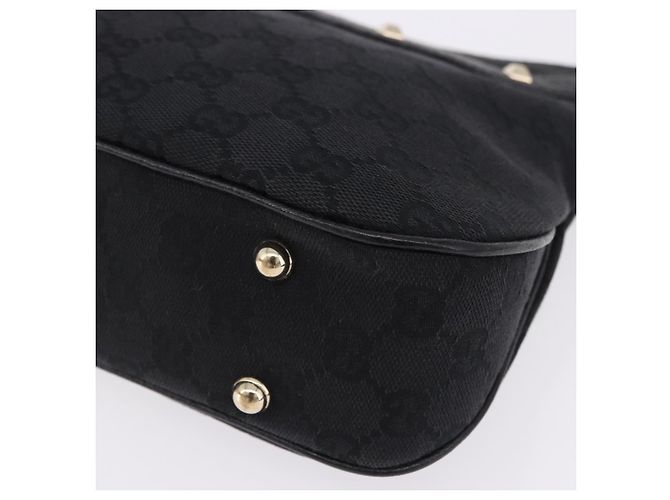 Borsa a Spalla GUCCI Bamboo in Pelle Nera e Oro 137378 Auth 194670V Nero D'oro - vista 11
