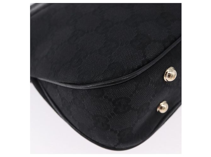Borsa a Spalla GUCCI Bamboo in Pelle Nera e Oro 137378 Auth 194670V Nero D'oro - vista 12