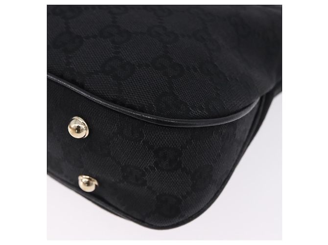 Borsa a Spalla GUCCI Bamboo in Pelle Nera e Oro 137378 Auth 194670V Nero D'oro - vista 13
