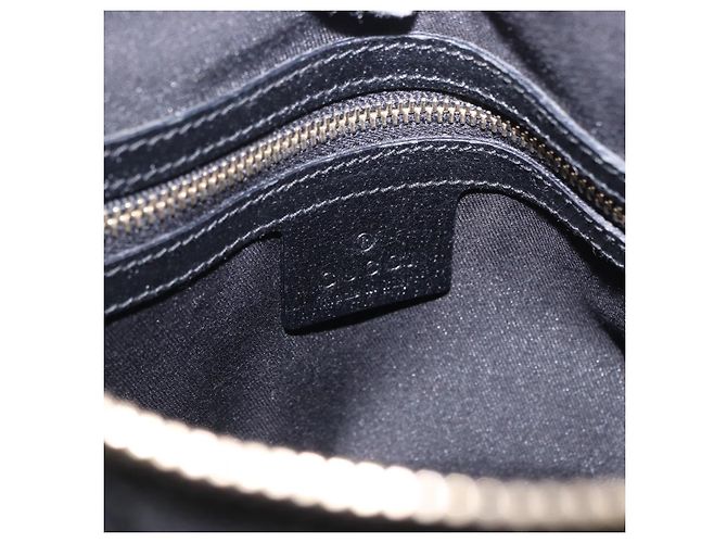 Borsa a Spalla GUCCI Bamboo in Pelle Nera e Oro 137378 Auth 194670V Nero D'oro - vista 15