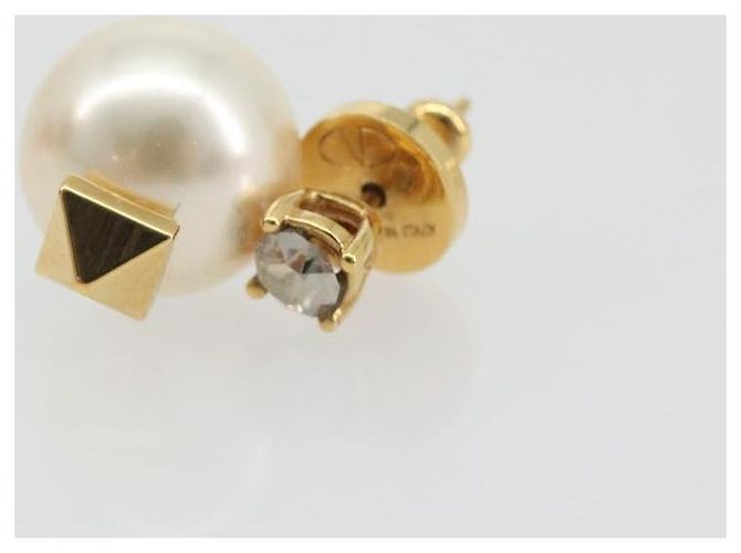Orecchini VALENTINO Metallo Tonalità Oro Bianco Auth BA14622V - vista 10
