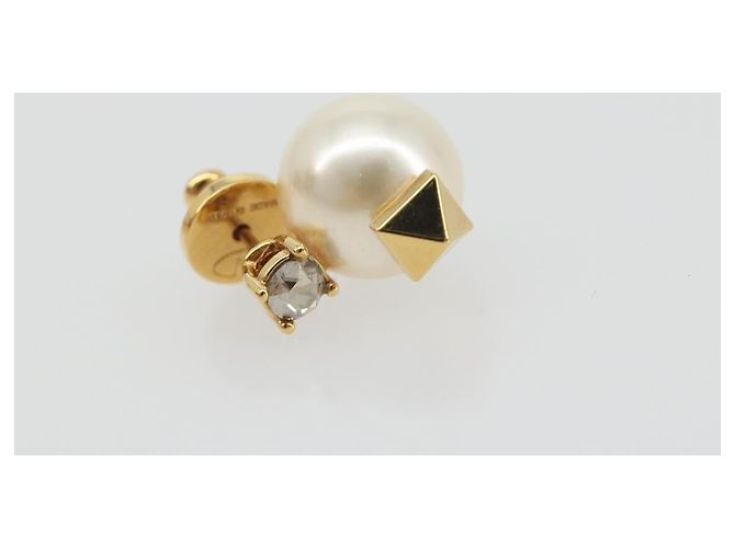 Orecchini VALENTINO Metallo Tonalità Oro Bianco Auth BA14622V - vista 5