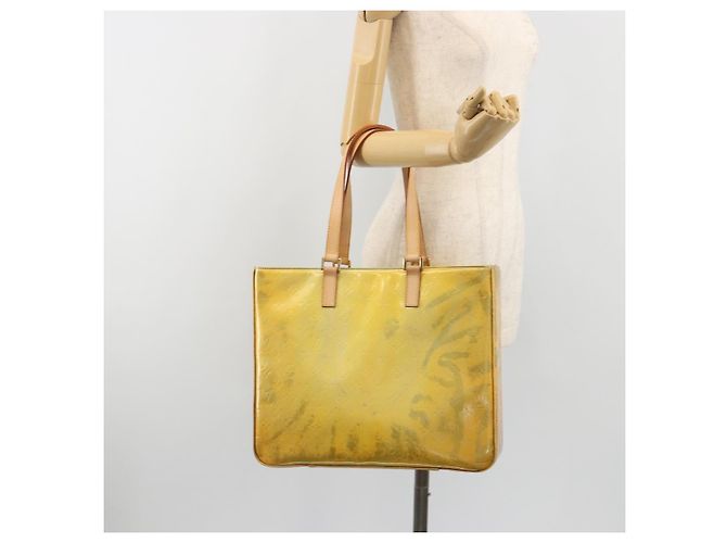 LOUIS VUITTON Borsa Tote Monogram Vernis Columbus Gris M91028 LV Auth 194122 Grigio - vista 23