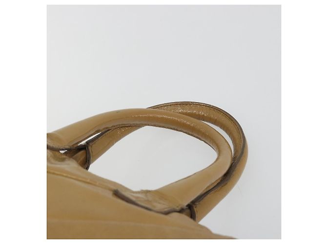 SAINT LAURENT Borsa in pelle vernice Beige Oro 208315 Auth BA14520 D'oro - vista 8