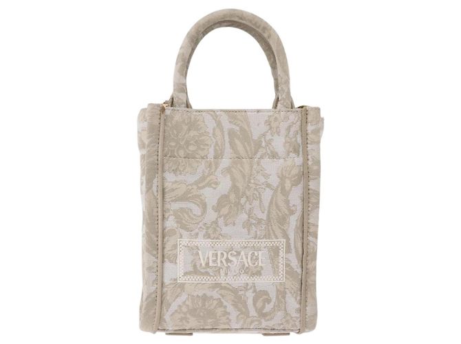 VERSACE Barocco Thena Mini Tote Bag Canvas 2way Beige Goldton Auth BA14680V - Ansicht 13