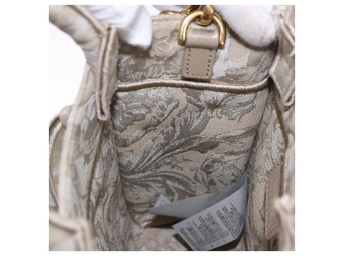 VERSACE Barocco Thena Mini Tote Bag Canvas 2way Beige Goldton Auth BA14680V - Ansicht 21
