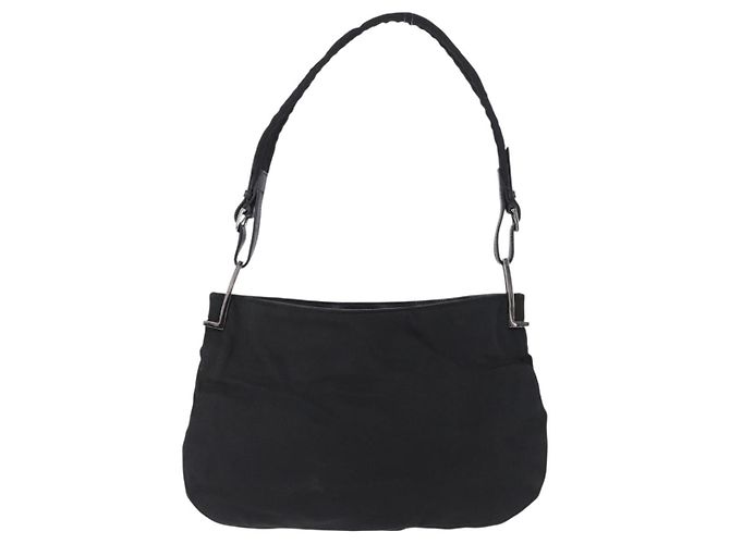 Borsa a Spalla GUCCI Tela Nera 001 3193 Auth gh2266 Nero - vista 2