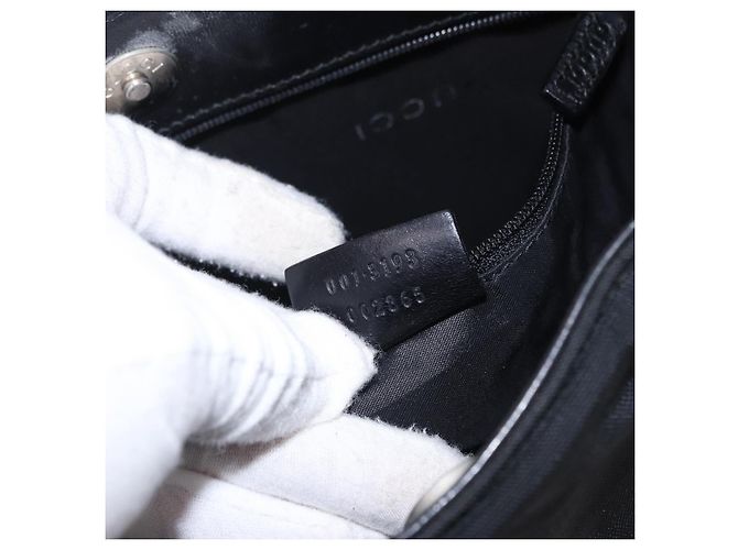 Borsa a Spalla GUCCI Tela Nera 001 3193 Auth gh2266 Nero - vista 20