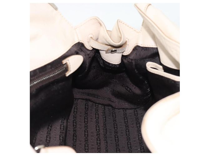 Céline CELINE Handtasche Leder Elfenbein Silber Authentisch BA14651 Roh - Ansicht 17