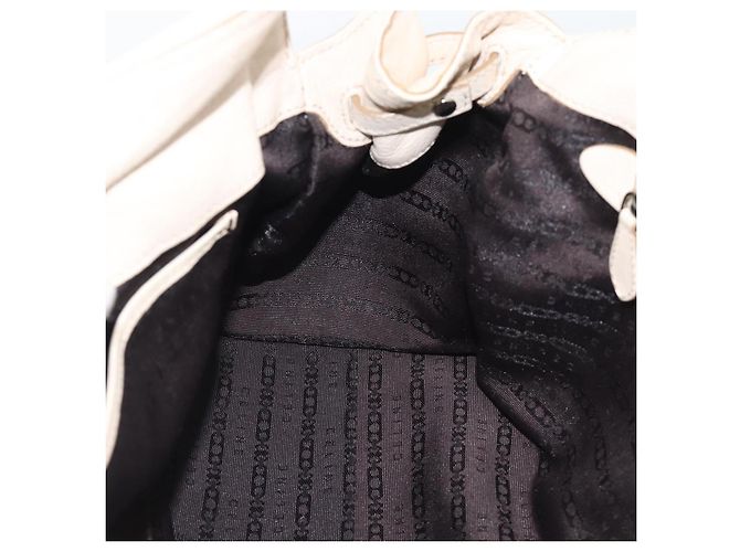 Céline CELINE Handtasche Leder Elfenbein Silber Authentisch BA14651 Roh - Ansicht 18
