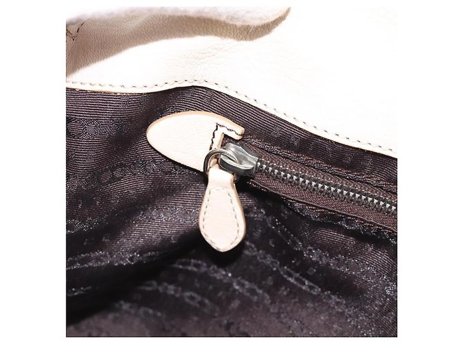 Céline CELINE Handtasche Leder Elfenbein Silber Authentisch BA14651 Roh - Ansicht 19