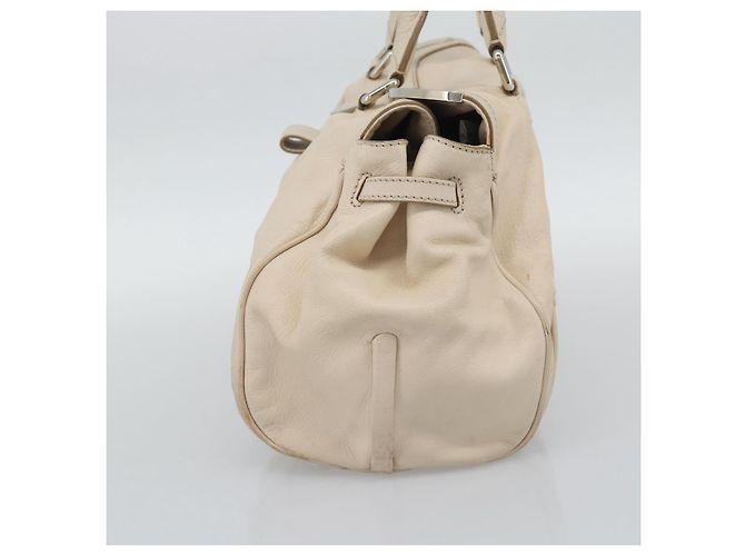 Céline CELINE Handtasche Leder Elfenbein Silber Authentisch BA14651 Roh - Ansicht 5