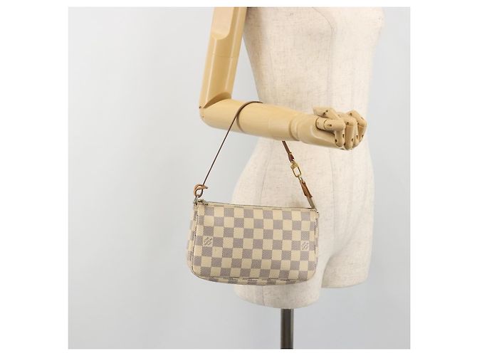 LOUIS VUITTON Damier Azur Pochette Accessoires Pouch N51986 LV Auth 190407 - vista 20