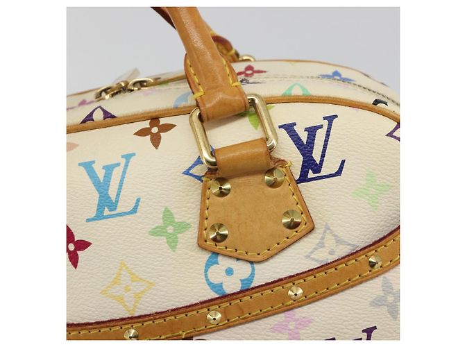LOUIS VUITTON Borsa Monogram Multicolor Trouville Bianca M92663 Auth BA14564A Bianco - vista 15