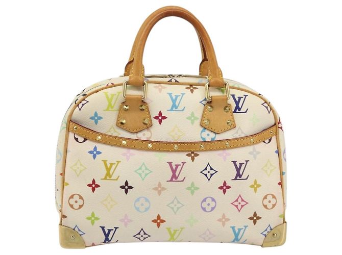 LOUIS VUITTON Borsa Monogram Multicolor Trouville Bianca M92663 Auth BA14564A Bianco - vista 2