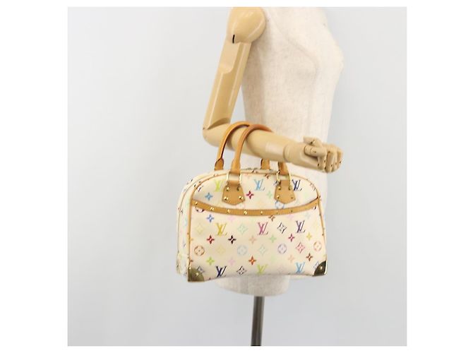 LOUIS VUITTON Borsa Monogram Multicolor Trouville Bianca M92663 Auth BA14564A Bianco - vista 24