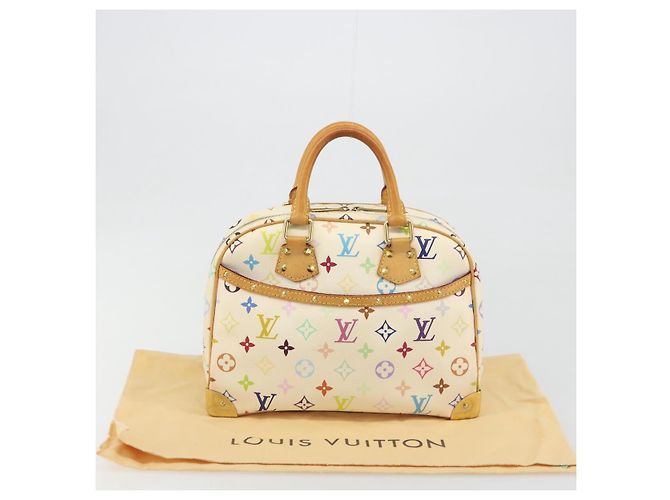 LOUIS VUITTON Borsa Monogram Multicolor Trouville Bianca M92663 Auth BA14564A Bianco - vista 25