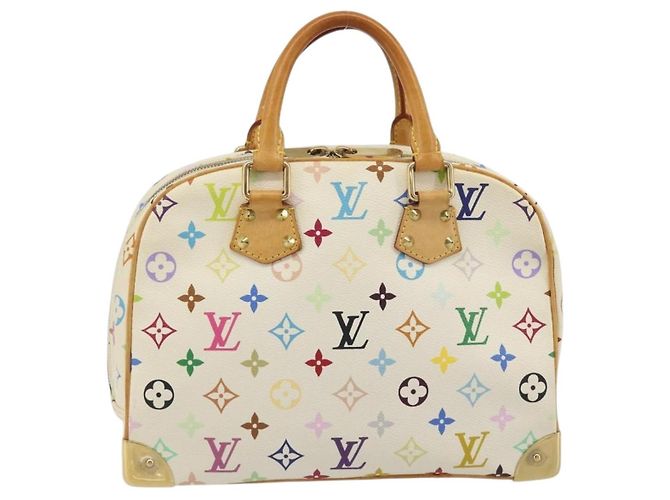 LOUIS VUITTON Borsa Monogram Multicolor Trouville Bianca M92663 Auth BA14564A Bianco - vista 3