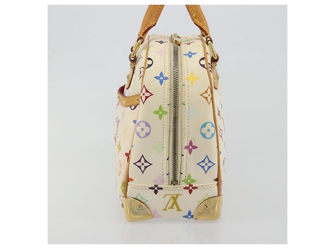 LOUIS VUITTON Borsa Monogram Multicolor Trouville Bianca M92663 Auth BA14564A Bianco - vista 4