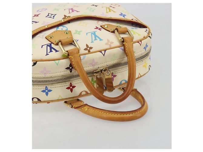 LOUIS VUITTON Borsa Monogram Multicolor Trouville Bianca M92663 Auth BA14564A Bianco - vista 7