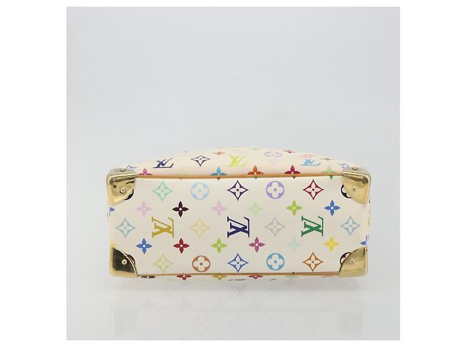 LOUIS VUITTON Borsa Monogram Multicolor Trouville Bianca M92663 Auth BA14564A Bianco - vista 9