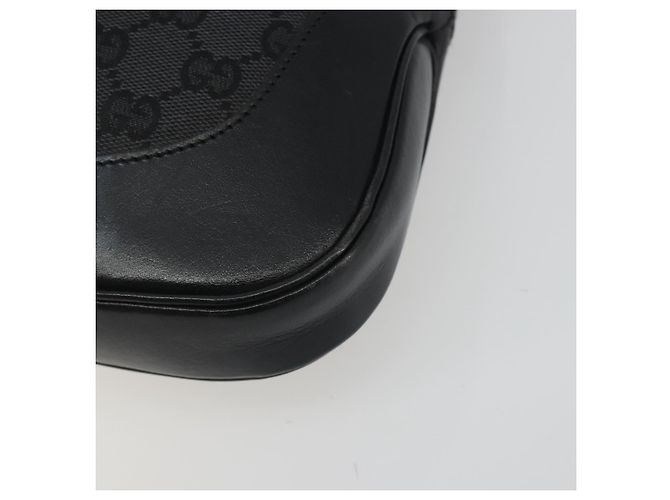 Sac à main GUCCI GG Canvas Jackie Noir Argent 001 3306 Auth 194743V Argenté - vue 10