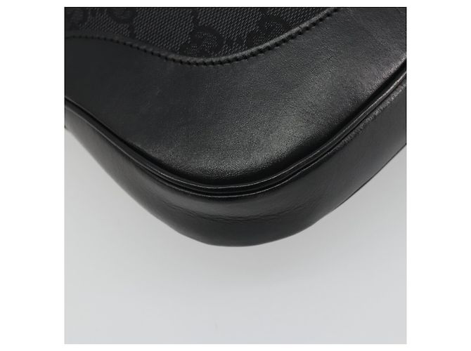 Sac à main GUCCI GG Canvas Jackie Noir Argent 001 3306 Auth 194743V Argenté - vue 13