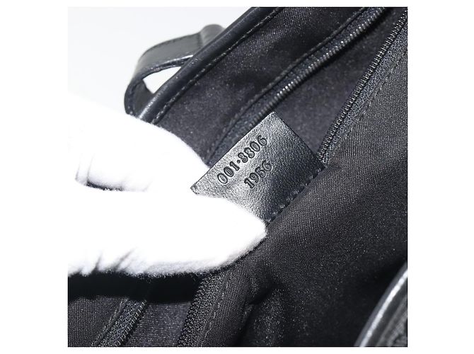 Sac à main GUCCI GG Canvas Jackie Noir Argent 001 3306 Auth 194743V Argenté - vue 22