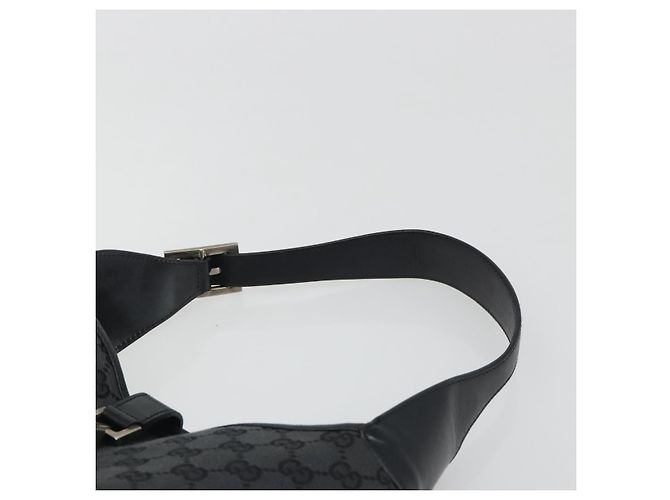 Sac à main GUCCI GG Canvas Jackie Noir Argent 001 3306 Auth 194743V Argenté - vue 8