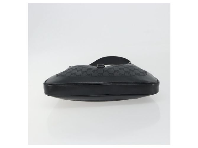 Sac à main GUCCI GG Canvas Jackie Noir Argent 001 3306 Auth 194743V Argenté - vue 9
