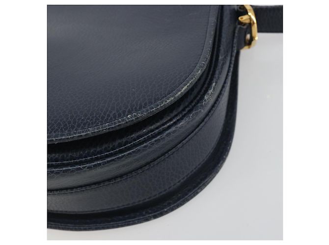 Borsa a tracolla CARTIER Must Line in pelle blu e oro Auth bs36594 D'oro - vista 10