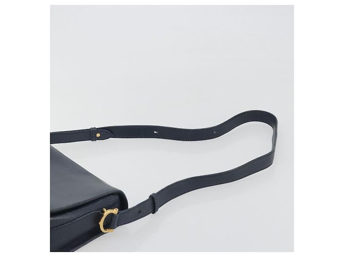 Borsa a tracolla CARTIER Must Line in pelle blu e oro Auth bs36594 D'oro - vista 8