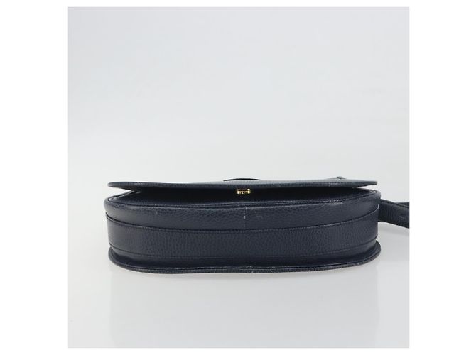 Borsa a tracolla CARTIER Must Line in pelle blu e oro Auth bs36594 D'oro - vista 9