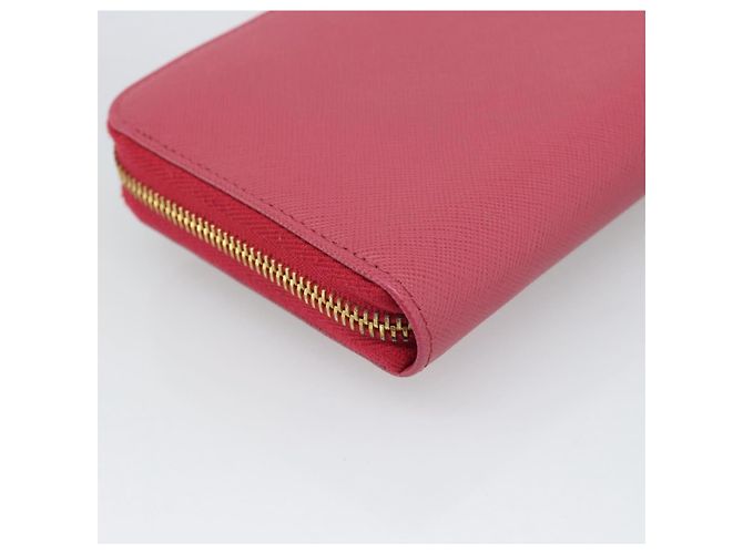 PRADA Saffiano Long Wallet Rosa Goldton Auth BA14620V Pink - Ansicht 11