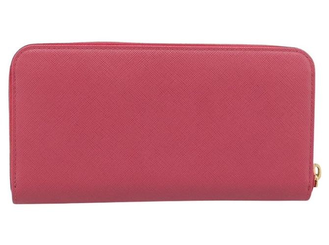 PRADA Saffiano Long Wallet Rosa Goldton Auth BA14620V Pink - Ansicht 3