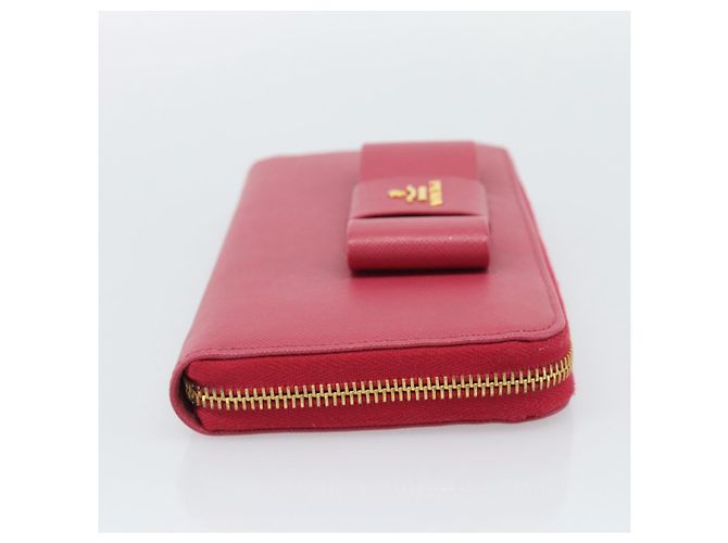 PRADA Saffiano Long Wallet Rosa Goldton Auth BA14620V Pink - Ansicht 5