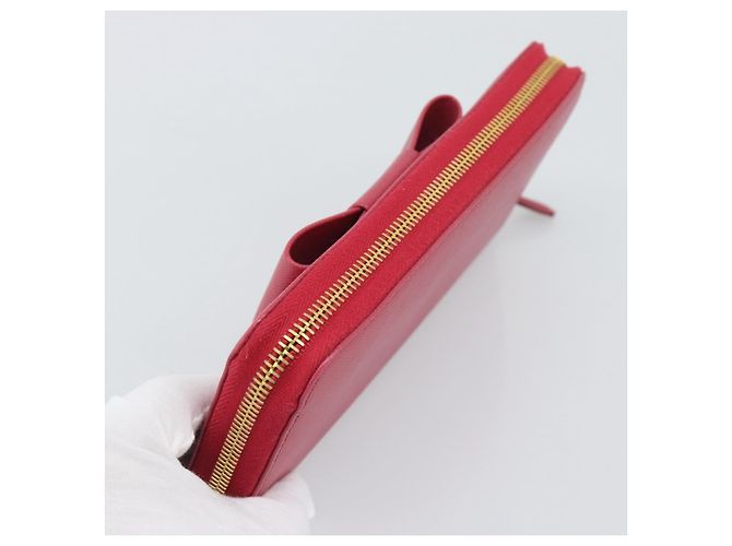 PRADA Saffiano Long Wallet Rosa Goldton Auth BA14620V Pink - Ansicht 6
