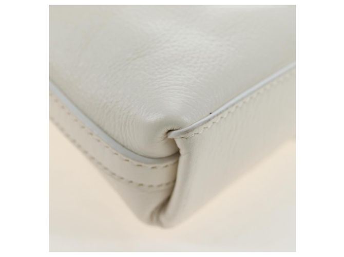 Borsa a Spalla GIVENCHY Voyou in Pelle 2way Bianco Argento Oro Auth 192539V D'oro - vista 14